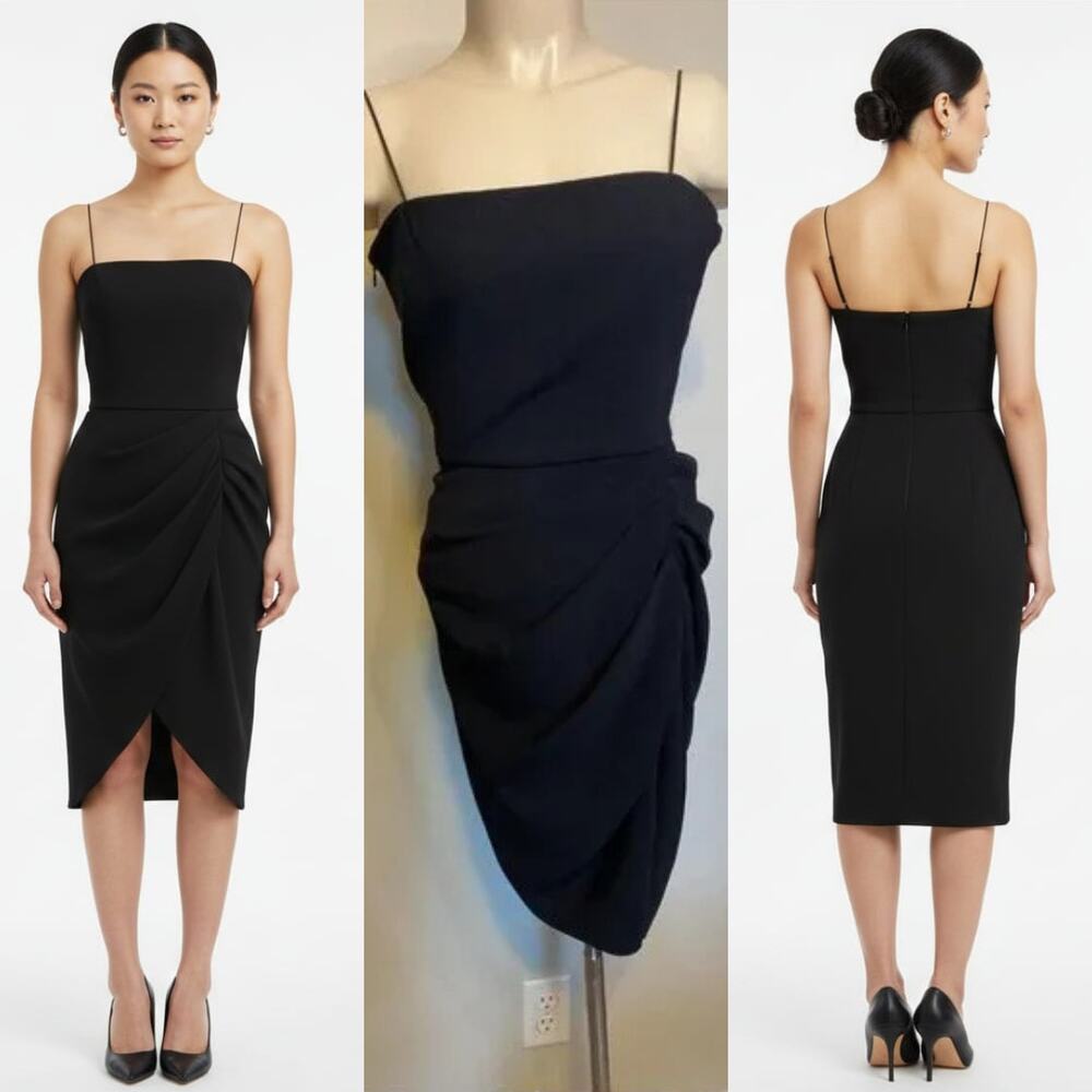 Amanda Uprichard Lace Mini Dress with Straight Neckline and Thin Straps